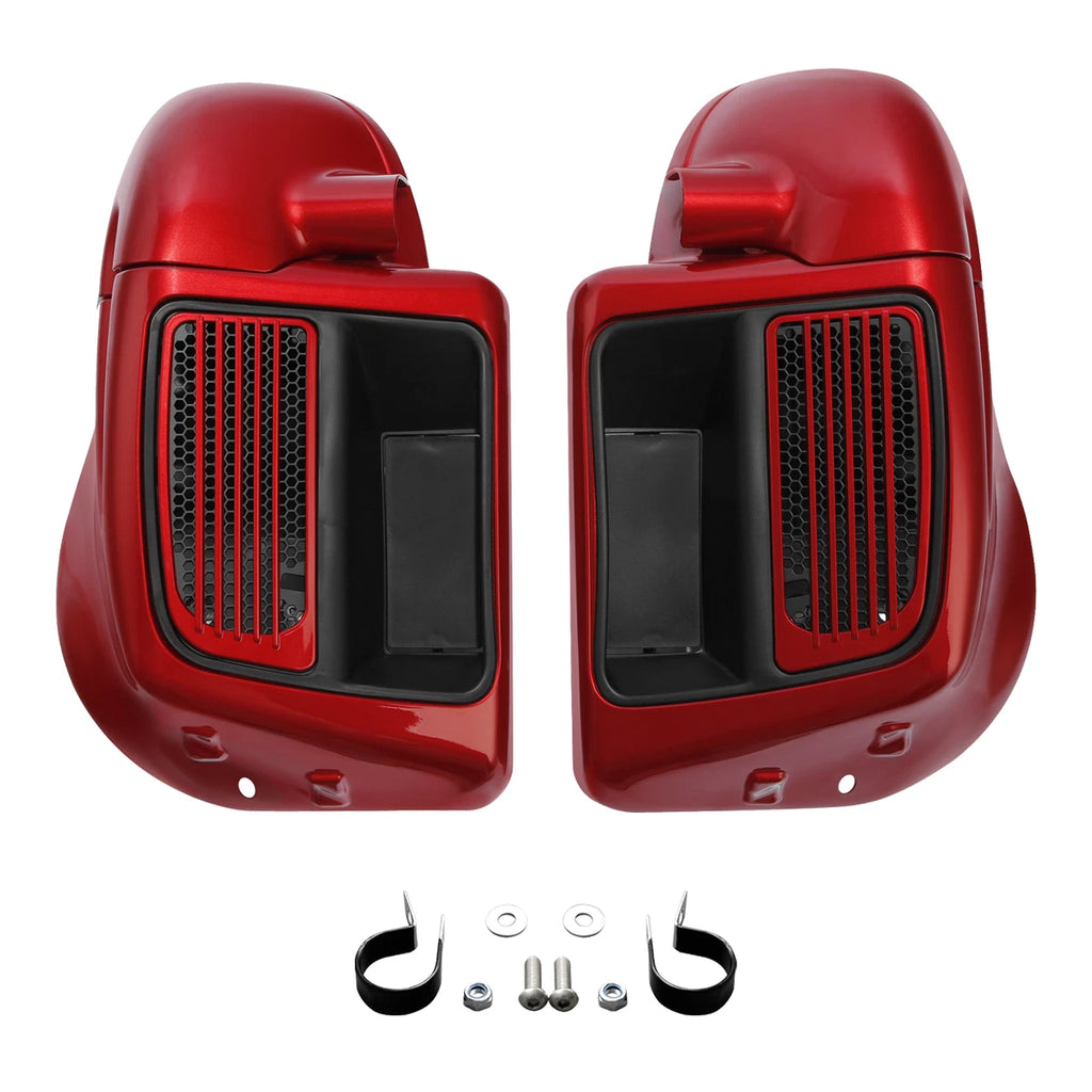 Lower Vented Fairings for Harley Touring (2014–2024) Wicked Red/Twisted Cherry