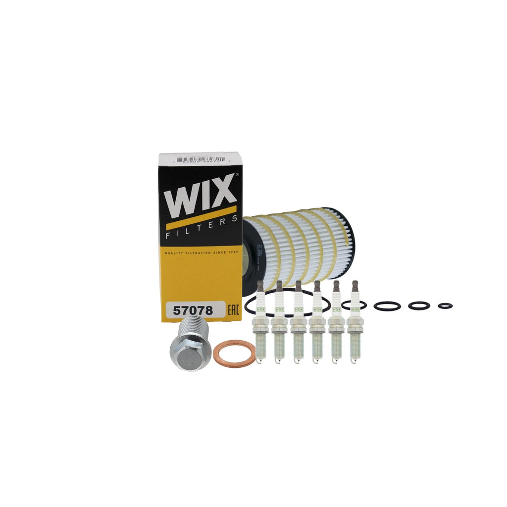 Wix Engine Oil Filter & NGK 6 Spark Plugs Kit for W203 C280 W204 C300 W251 R350 (2001–2015)