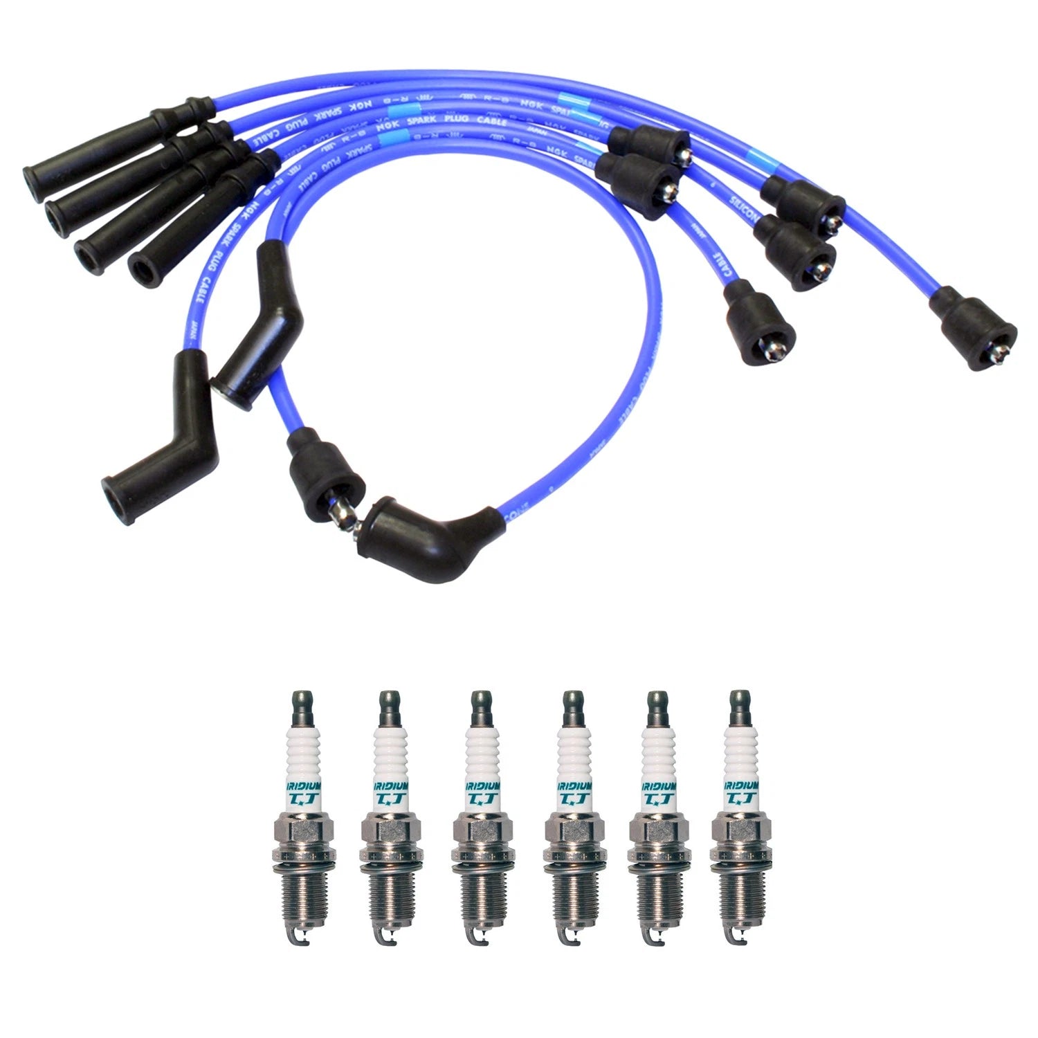 NGK 7mm Wire Set & Denso Iridium Spark Plug Kit for Avenger Cirrus (1995–2000)