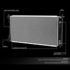 Aluminum Radiator for Ford F150 F250 Expedition 4.2L 4.6L (1997–1998) DPI 2141