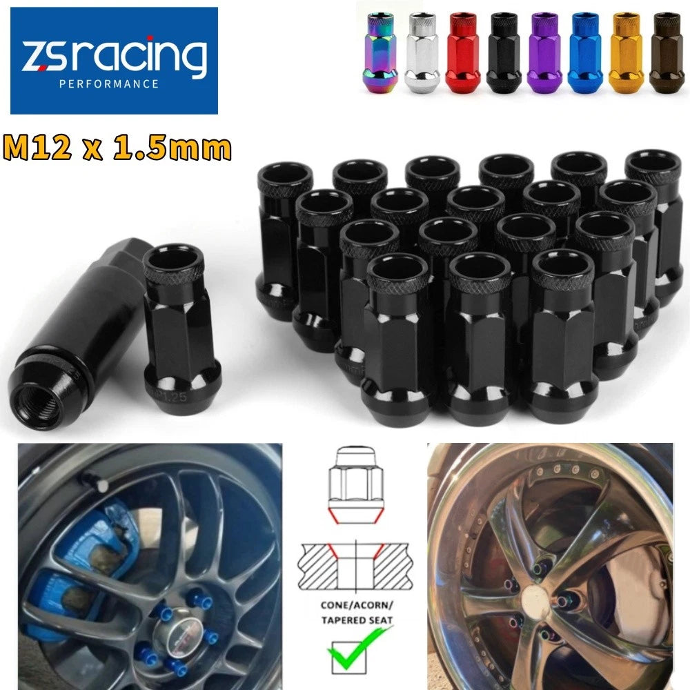 20PCS Forged Steel Lug Nuts M12 x 1.25 for Open End Cone Seat