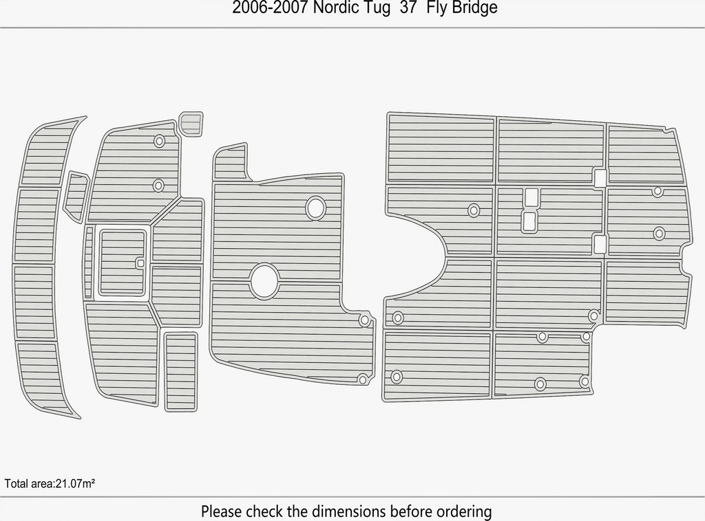 EVA Pads Flooring Mat for Nordic Tug 37 (2007)
