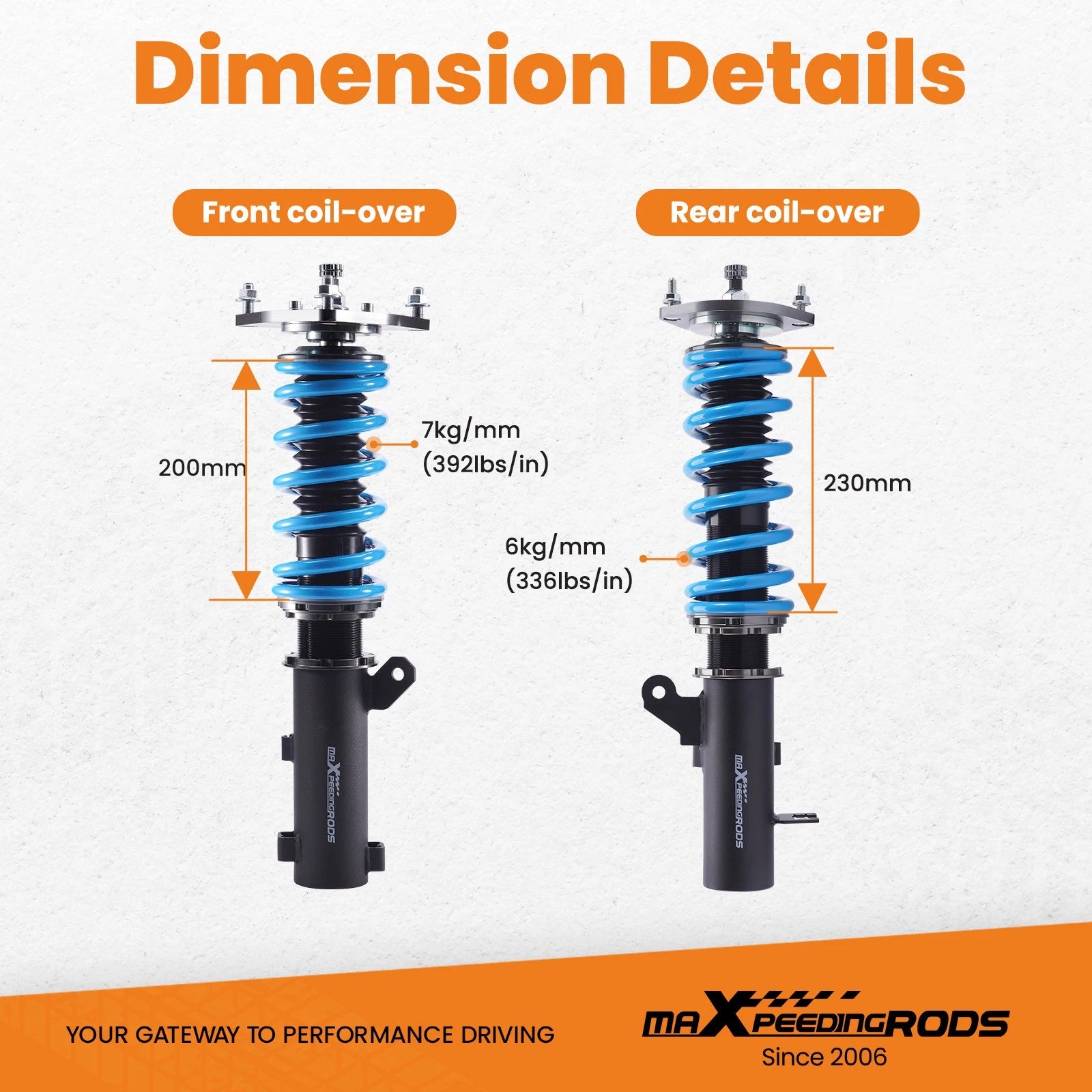Adjustable Coilovers for Hyundai Tiburon (2003-2008)