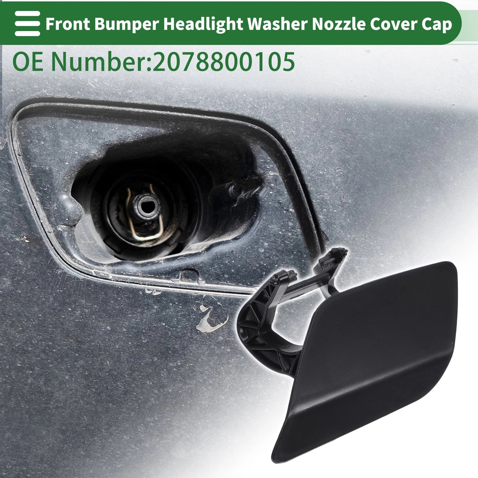 Bumper Headlight Washer Nozzle Cover Cap for Mercedes-Benz E400 (2014–2016)