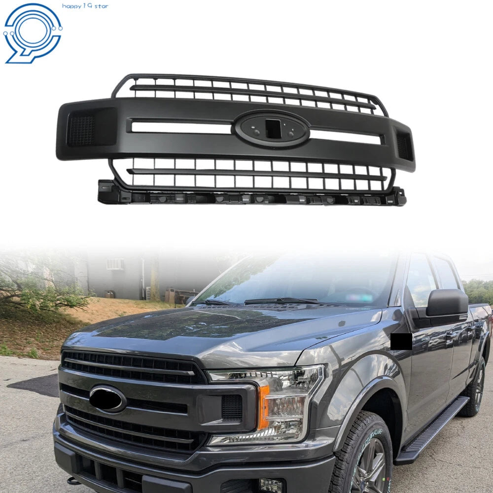 Front Upper Hood Grille for Ford F-150 (2018–2020) JL3Z-8200-AB Black