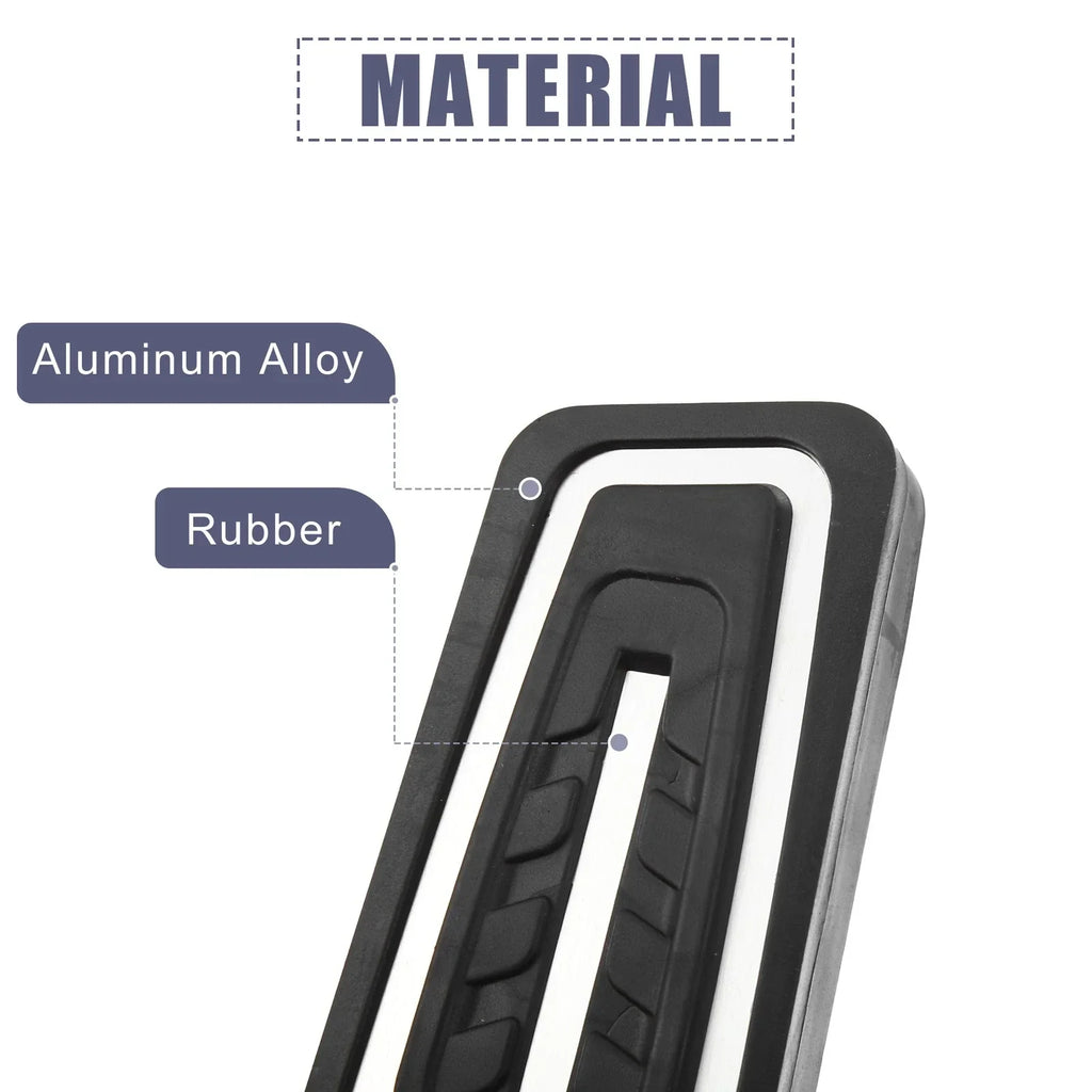 3 Pcs Accelerator & Brake Pedal Covers Set for BMW X3 X4 - Metal Rubber