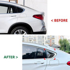 Carbon Style Quarter Window Louvers Shutter Cover Trim for BMW X4 (2014–2018)
