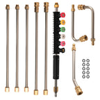 Pressure Washer Lance Kit for 6 Wands with 3 Curved Rods (4000 PSI)