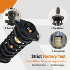 Pair Rear Struts with Coil Spring Assembly for Subaru Impreza (2012-2016)