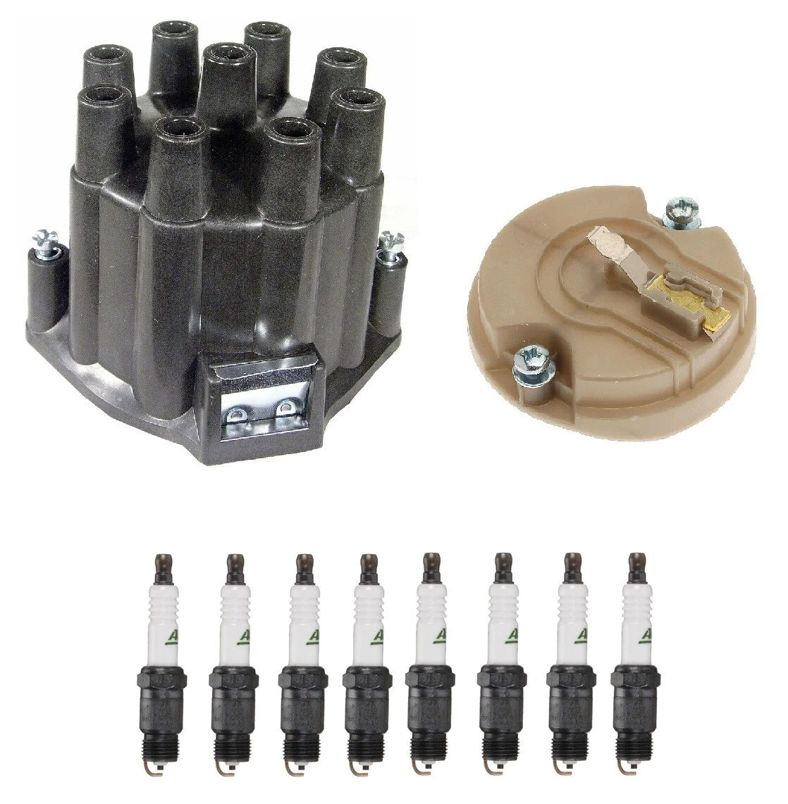 Distributor Rotor Cap & Spark Plugs Kit for Aerobus Bel Air Ventura V8 (1960–1970)