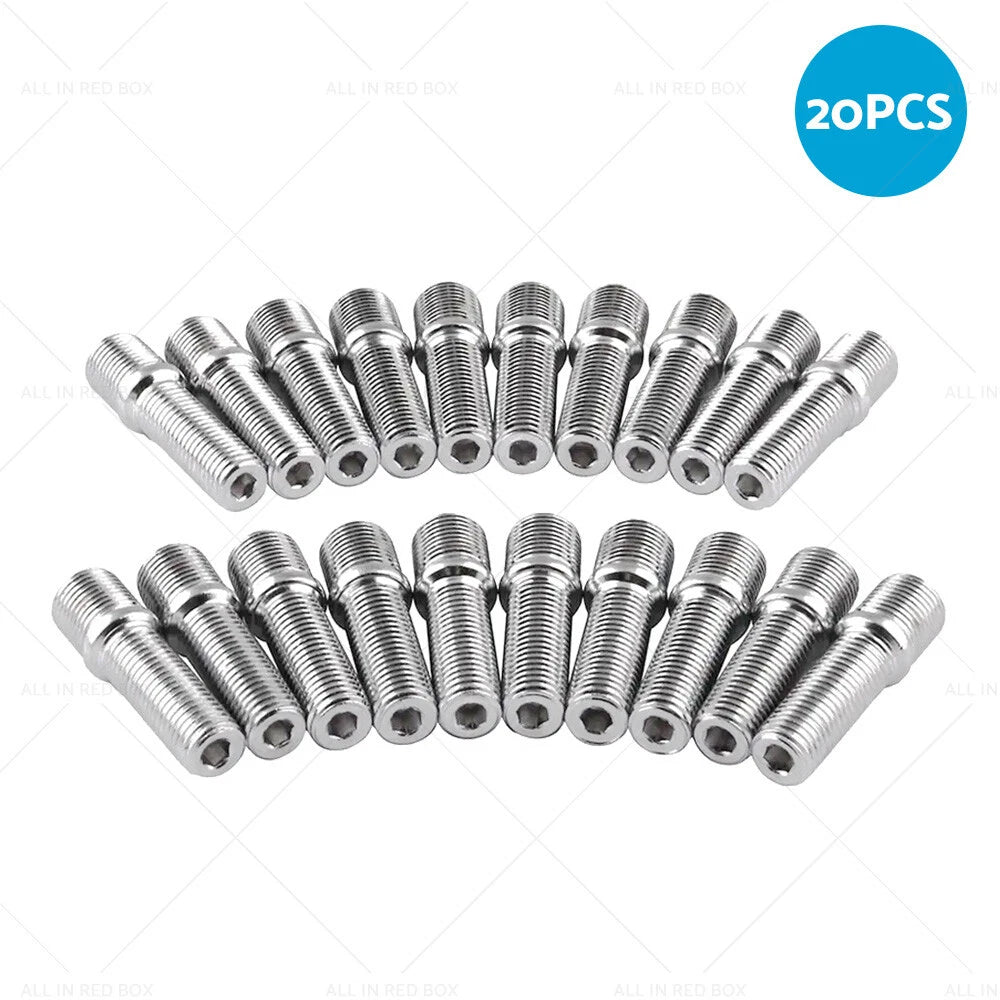 20pcs Wheel Stud Conversion Bolts M12x1.5 for German Cars