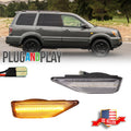 Clear Amber LED Front Bumper Side Marker Lights for Honda Pilot (2006–2008)