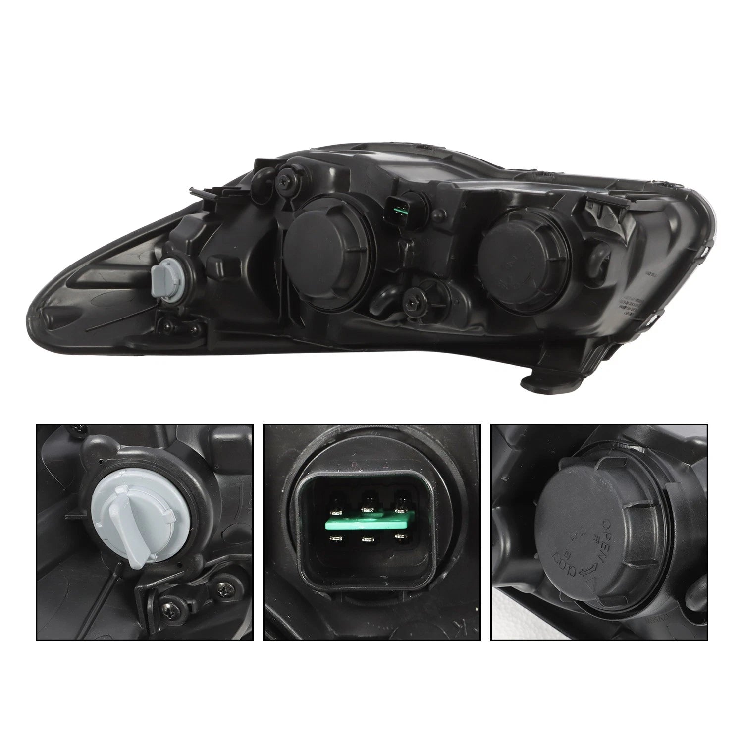 Set of 2 Halogen Headlights Assembly for Hyundai Elantra (2007–2010)