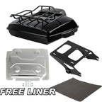 Razor Trunk Pad Mount Top Rack Plate for Harley Touring (2014–2025) Black