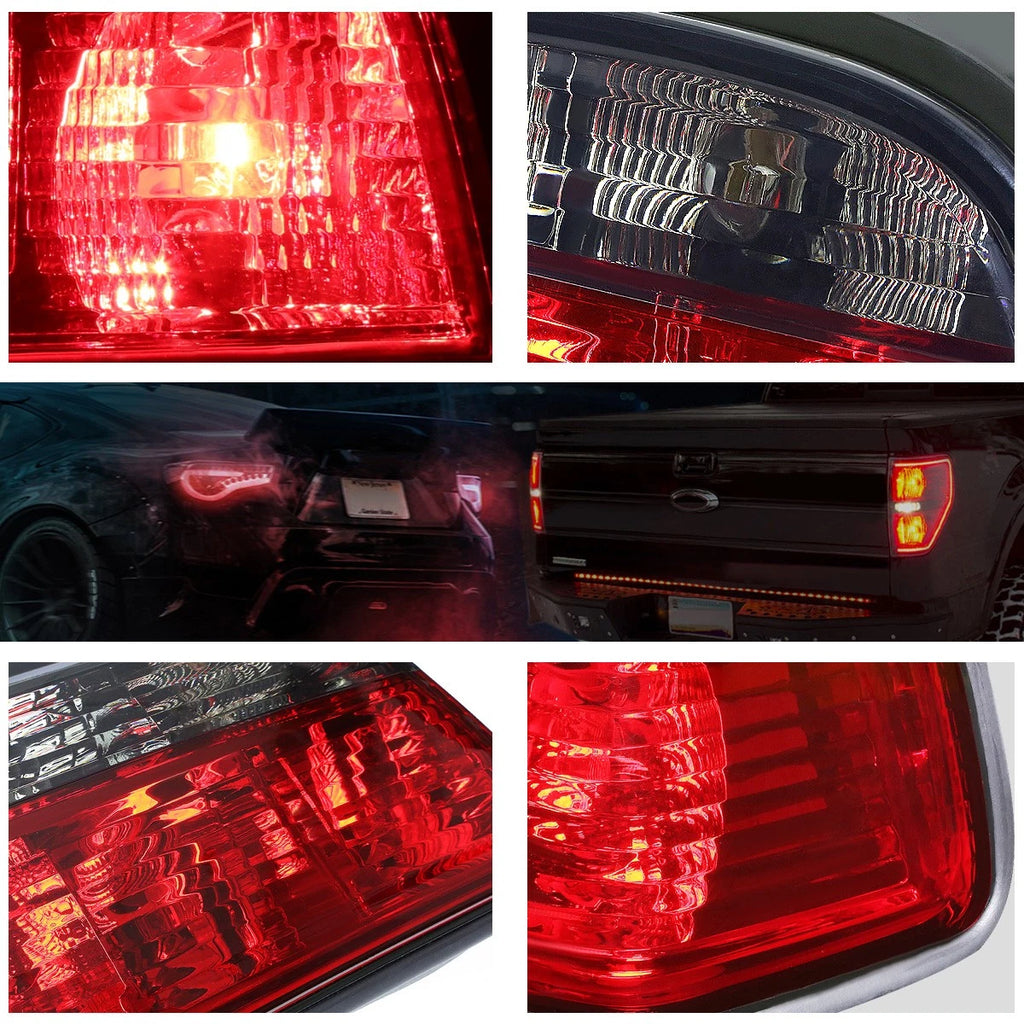 Pair of Red/Smoked Lens Tail Lights for BMW 3-Series E36 (1992–1998)