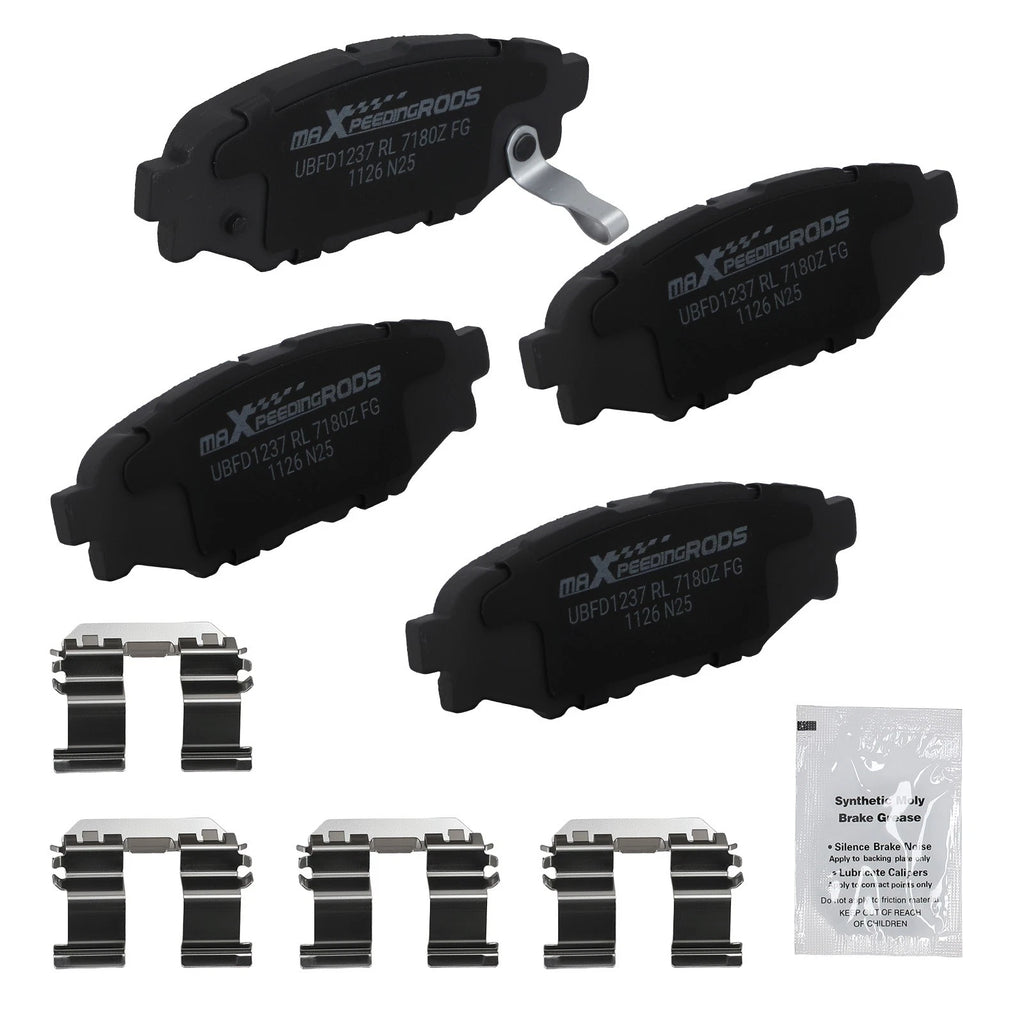 Set of 4 Rear Ceramic Brake Pads for Subaru Impreza (2008–2023)/Legacy (2005–2014)