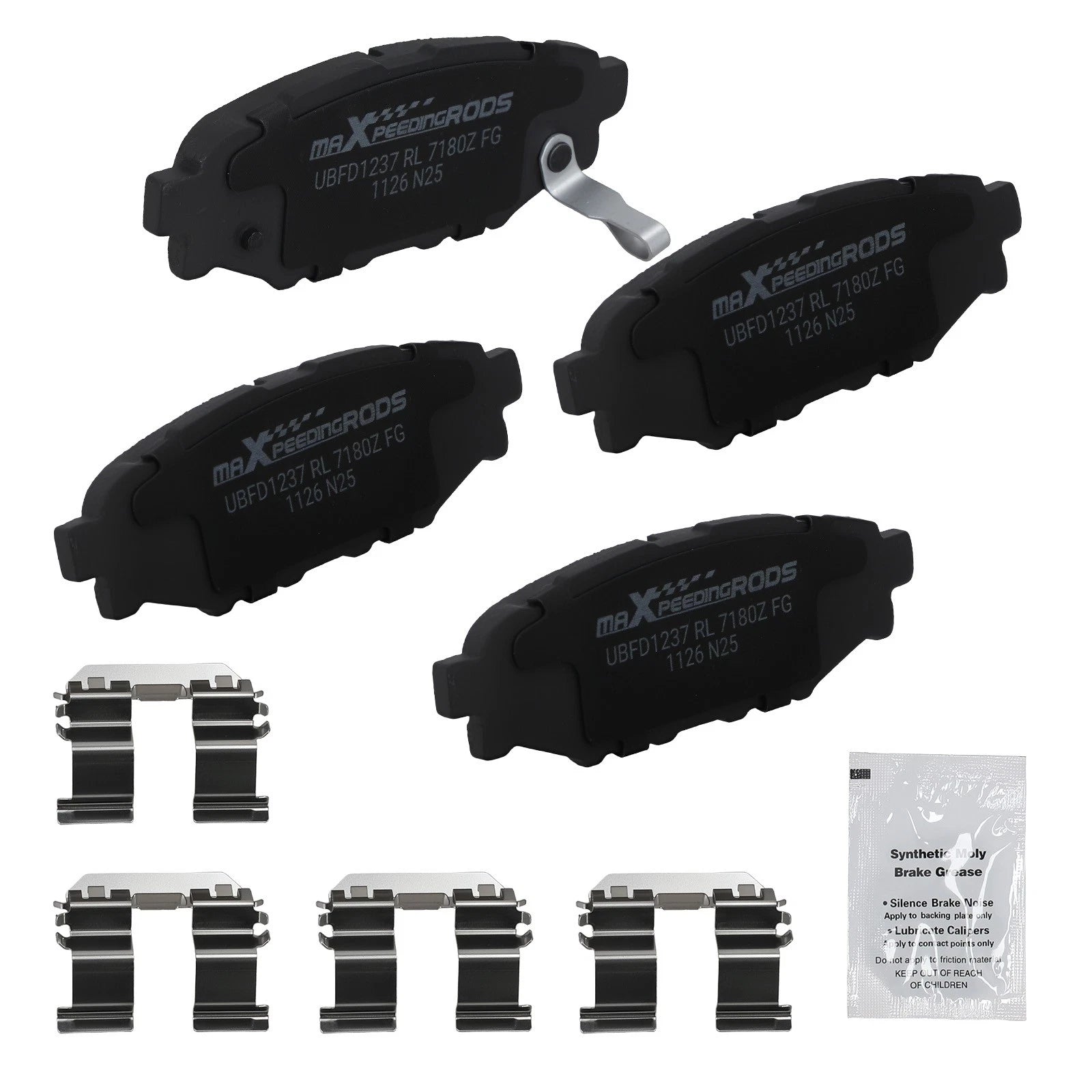 Set of 4 Rear Ceramic Brake Pads for Subaru Impreza (2008–2023)/Legacy (2005–2014)