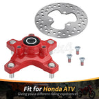 Front Red Wheel Hub & Brake Disc for Honda Sportrax 250 TRX250EX TRX250X (2001–2014)