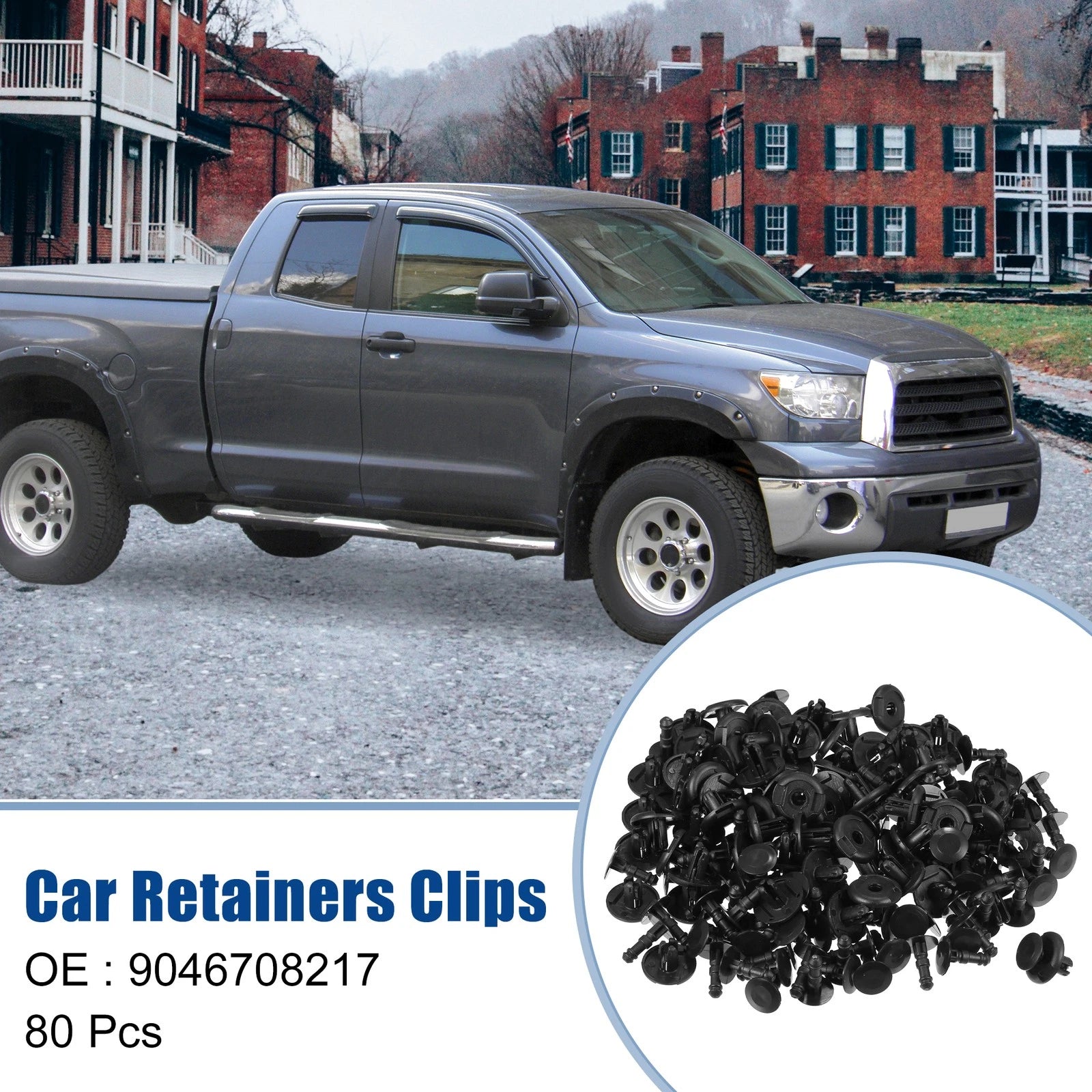 80 Pcs Radiator Cover Retainers Clips for Toyota 4Runner (No. 9046708217)