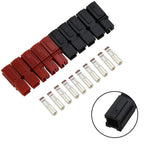 Set of 10 High Voltage Red and Black Connectors for Marine Applications