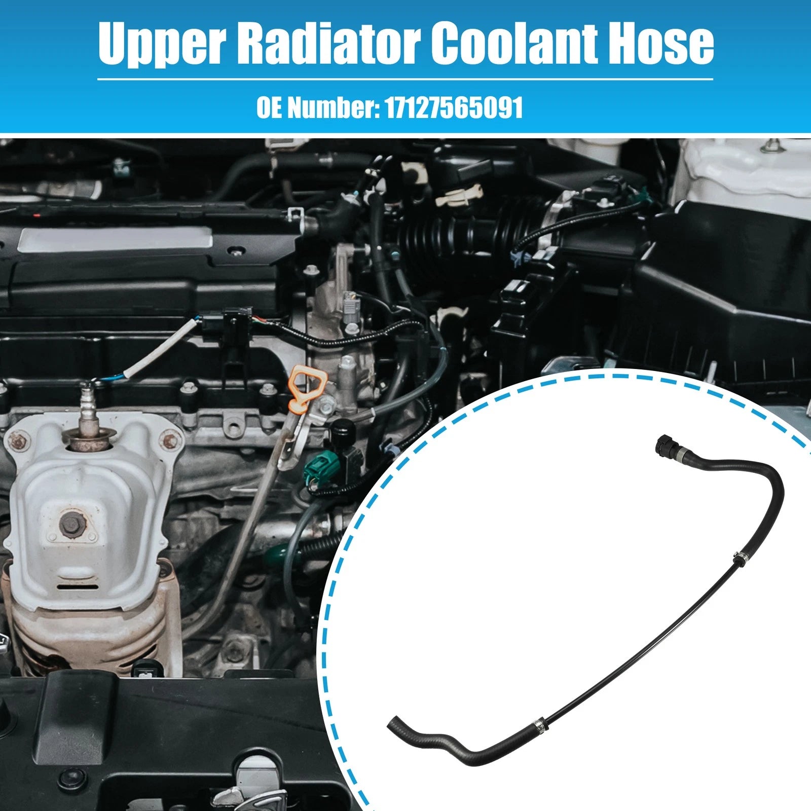 Upper Radiator Coolant Hose for BMW E81 E82 E87 (2009–2015) No. 17127565091