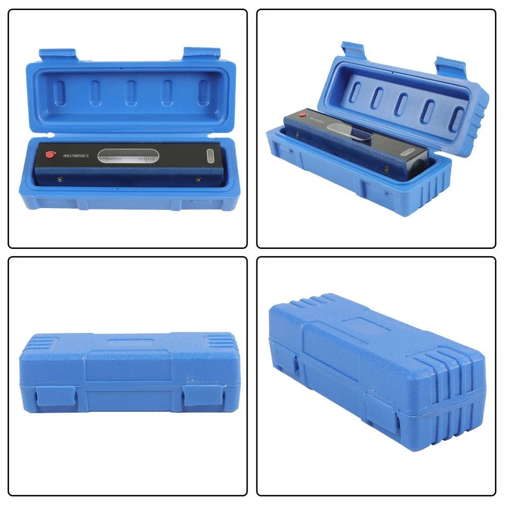 8" Precision Level for Machinist Tool (Fitted Wooden Box)