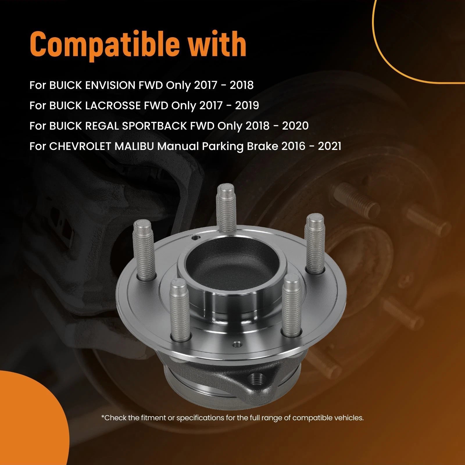 Rear Wheel Bearing Hub for Chevrolet Malibu (2016–2021)