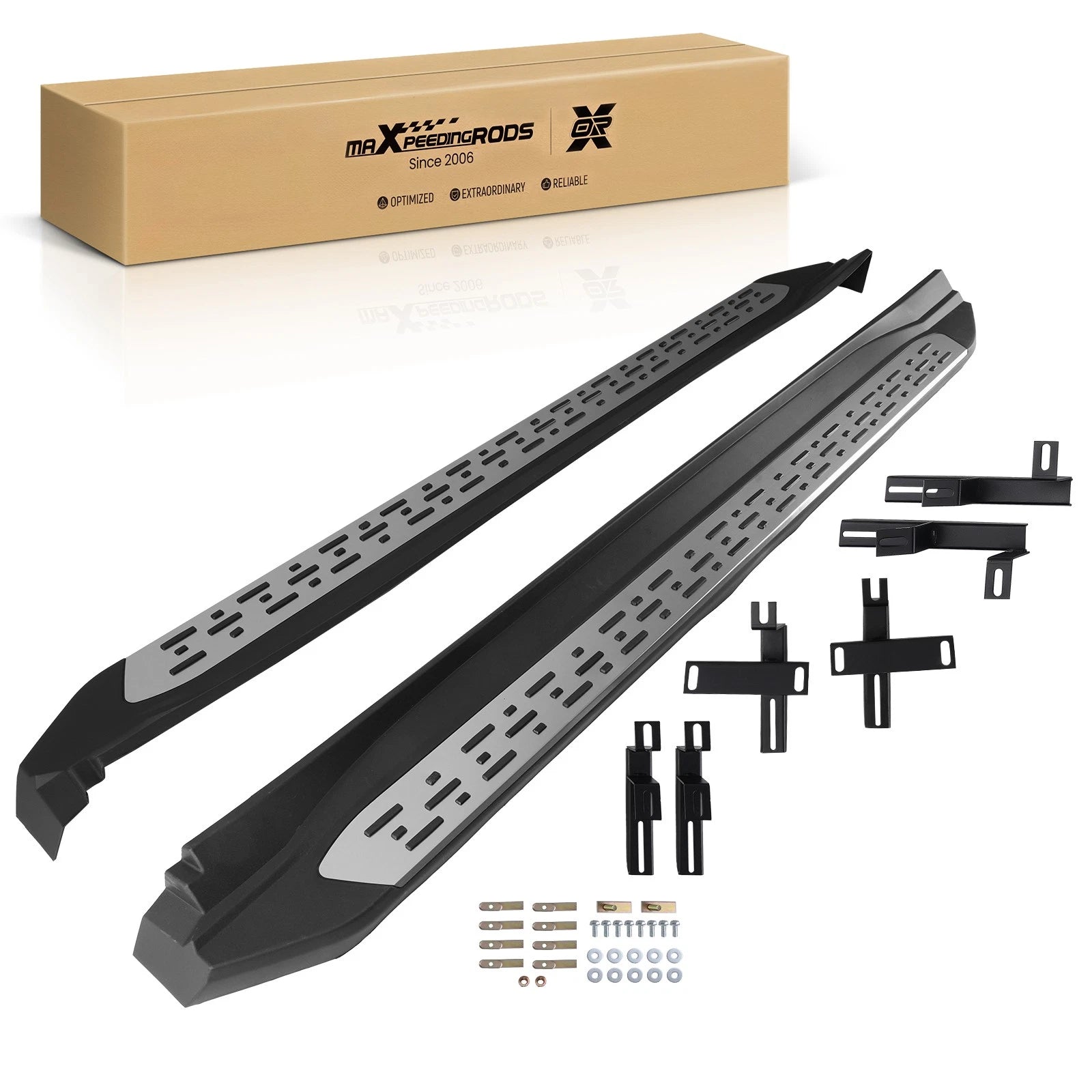 Set of 2 Nerf Bars Running Boards for Toyota Highlander (2014–2019) Black