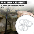 5 Pcs Oil Drain Plug Gaskets for Honda Element (2003–2011) No. 90471PX4000
