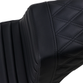 SADDLEMEN Step-Up Seat for Harley Davidson (2014–2023) - Black Tuck-n-Roll