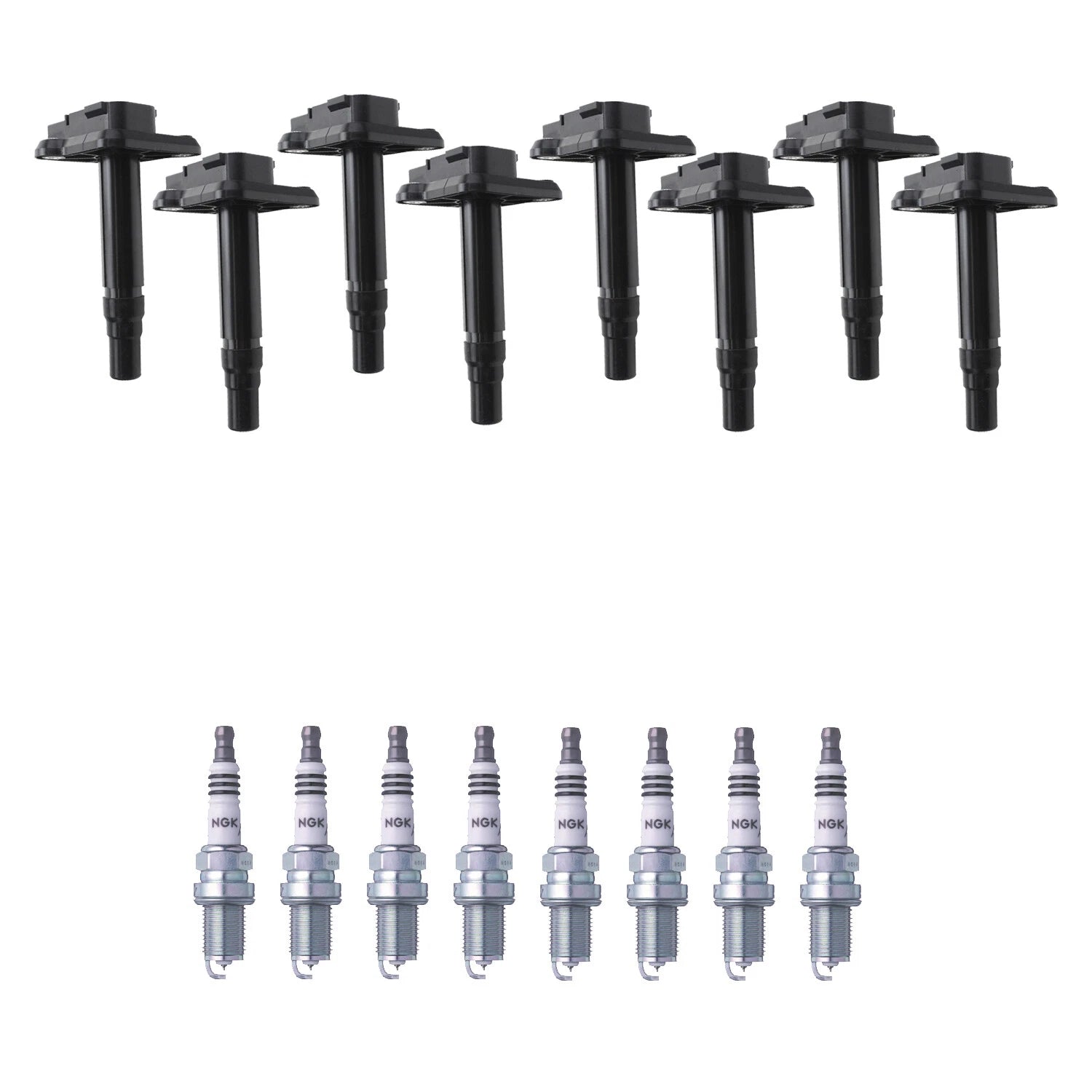 Set of 8 Ignition Coils & NGK Iridium Spark Plugs for Audi RS6 4.2 V8 (2008–2010)