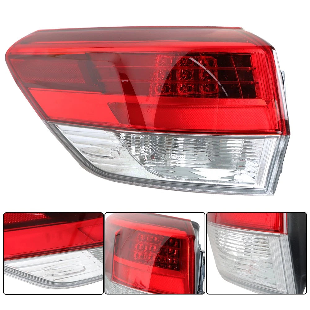 Taillights Rear LH/Driver for Toyota Highlander (2017–2019) Outer Brake Light