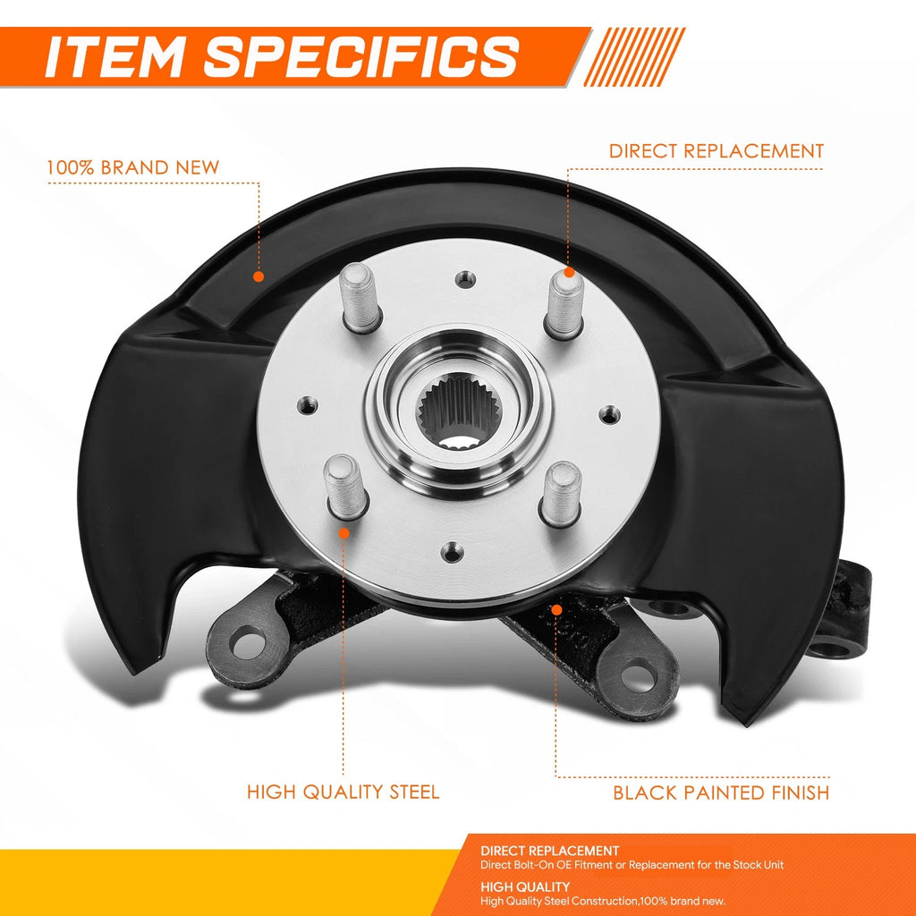Front Right Loaded Wheel Bearing Hub Knuckle Assembly for Honda Civic (2003–2005)