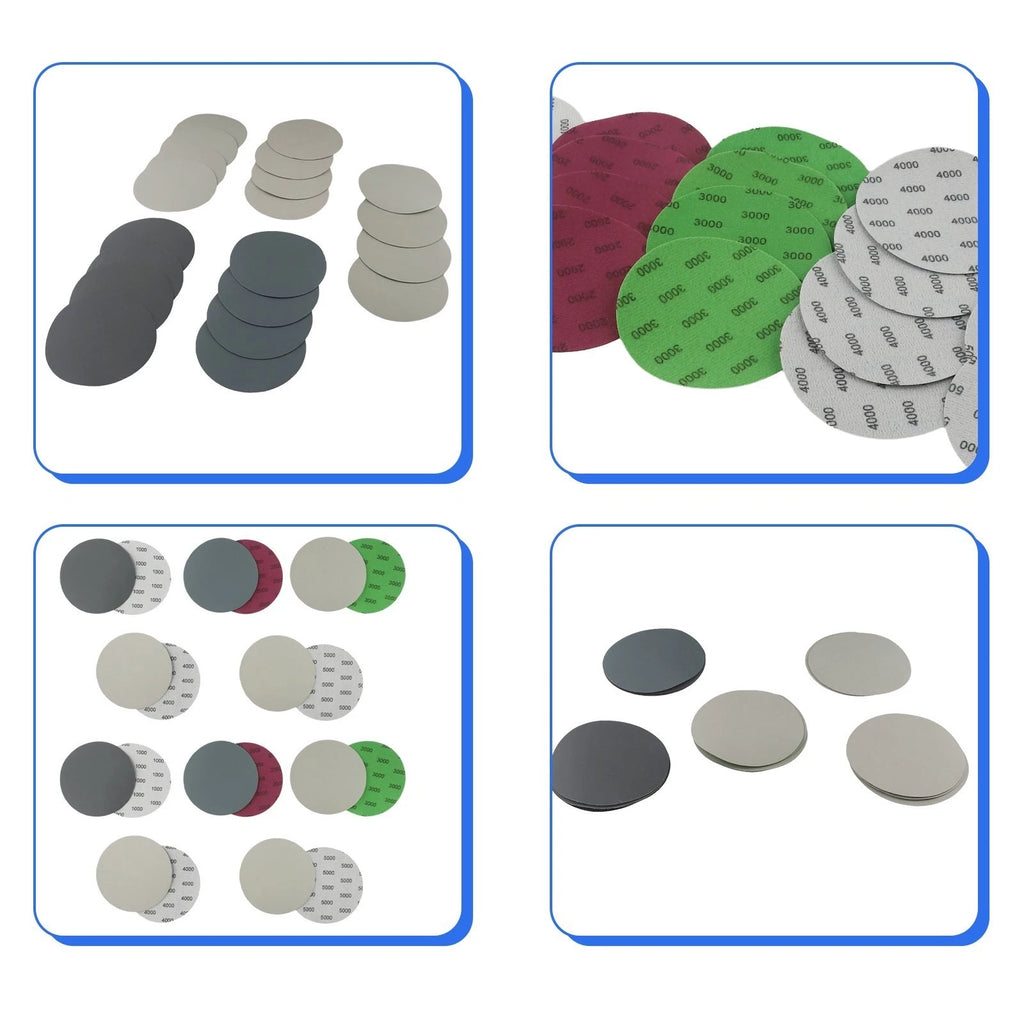 Sanding Disc Set of 10 for Universal Use (125mm, Silicon Carbide, Waterproof)