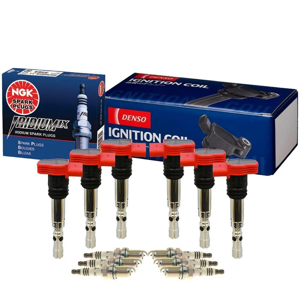 Set of 6 Ignition Coils & Spark Plugs for Audi A4 A6 Quattro (V6)