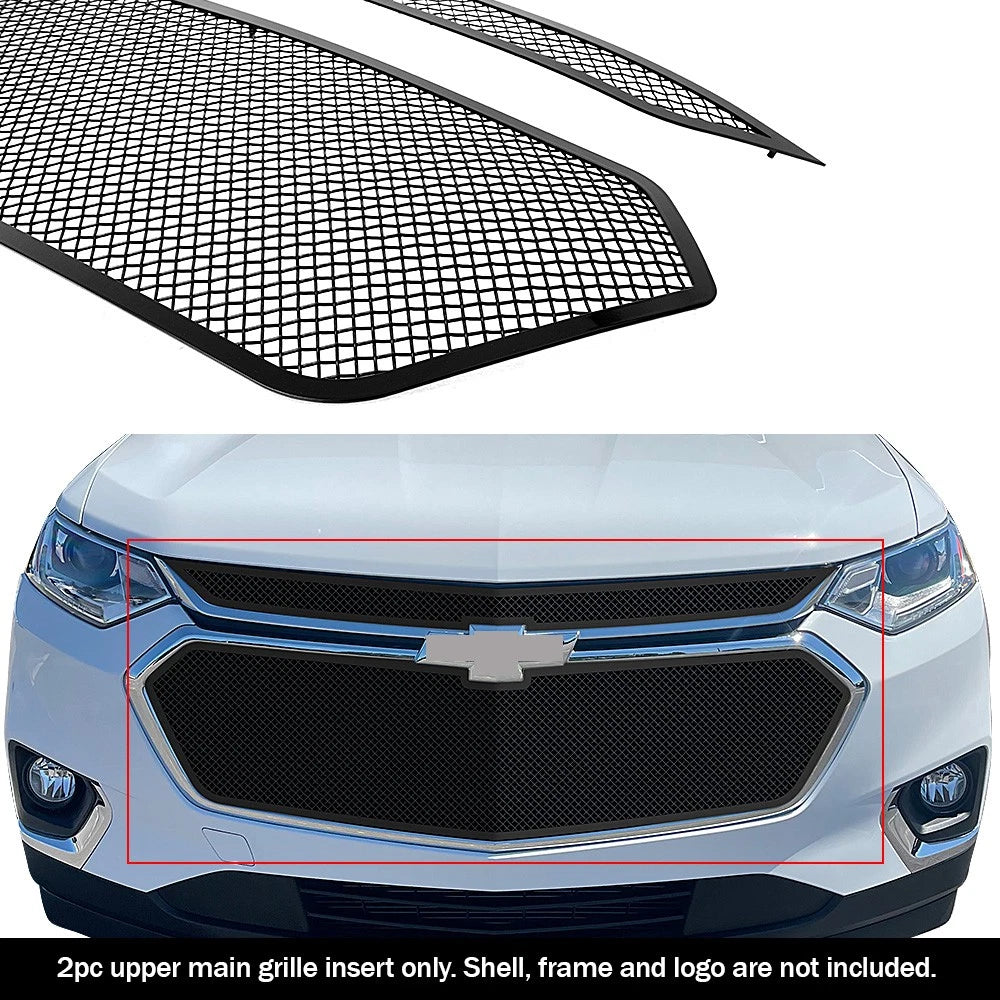 Upper Black Mesh Grille Insert for Chevy Traverse (2018-2021)