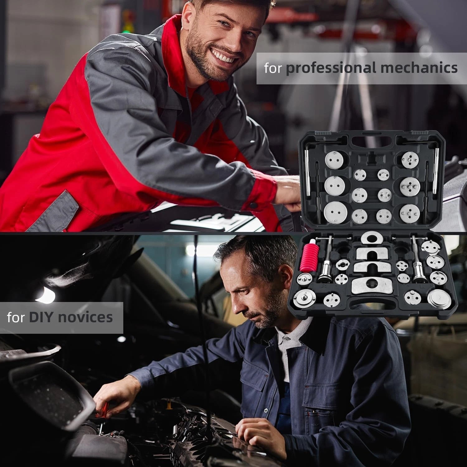 35Pc Brake Pad Caliper Piston Rewind Tool Kit for Universal Cars