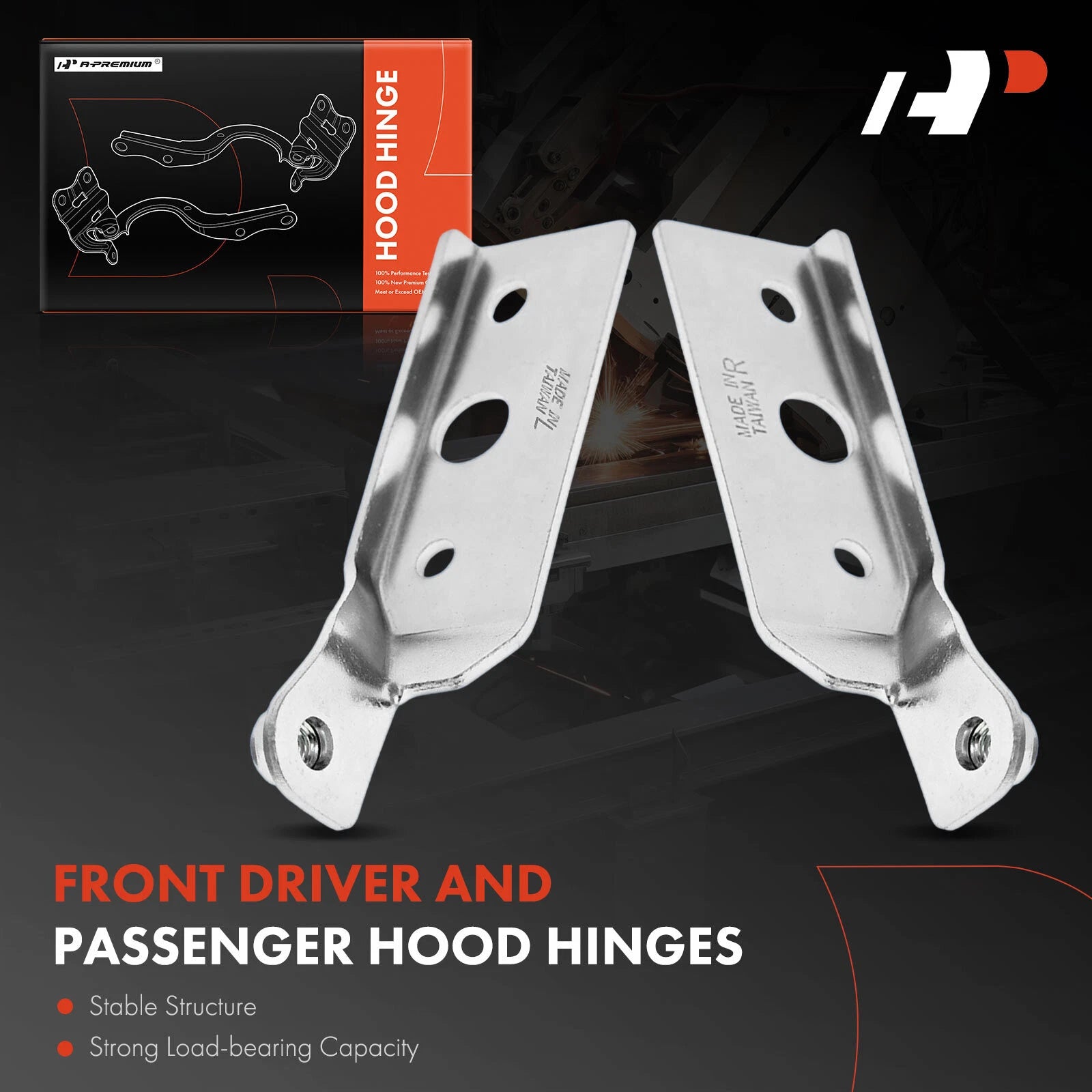 Driver & Passenger Lower Hood Hinge for Chevy Cavalier (1995-2005)