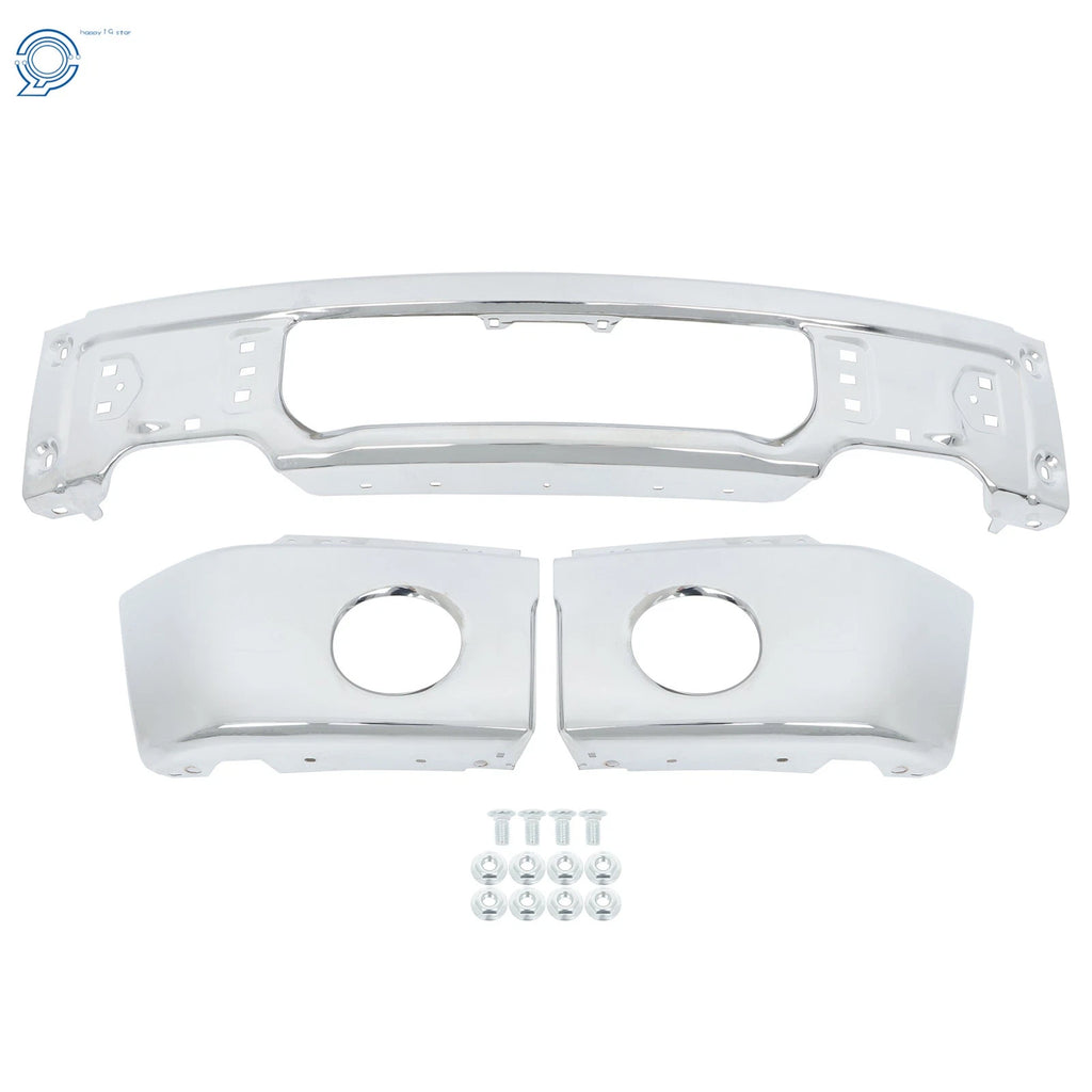 Chrome Front Bumper Face Bar with Fog Lamp Holes for Ford F-150 (2009–2015)