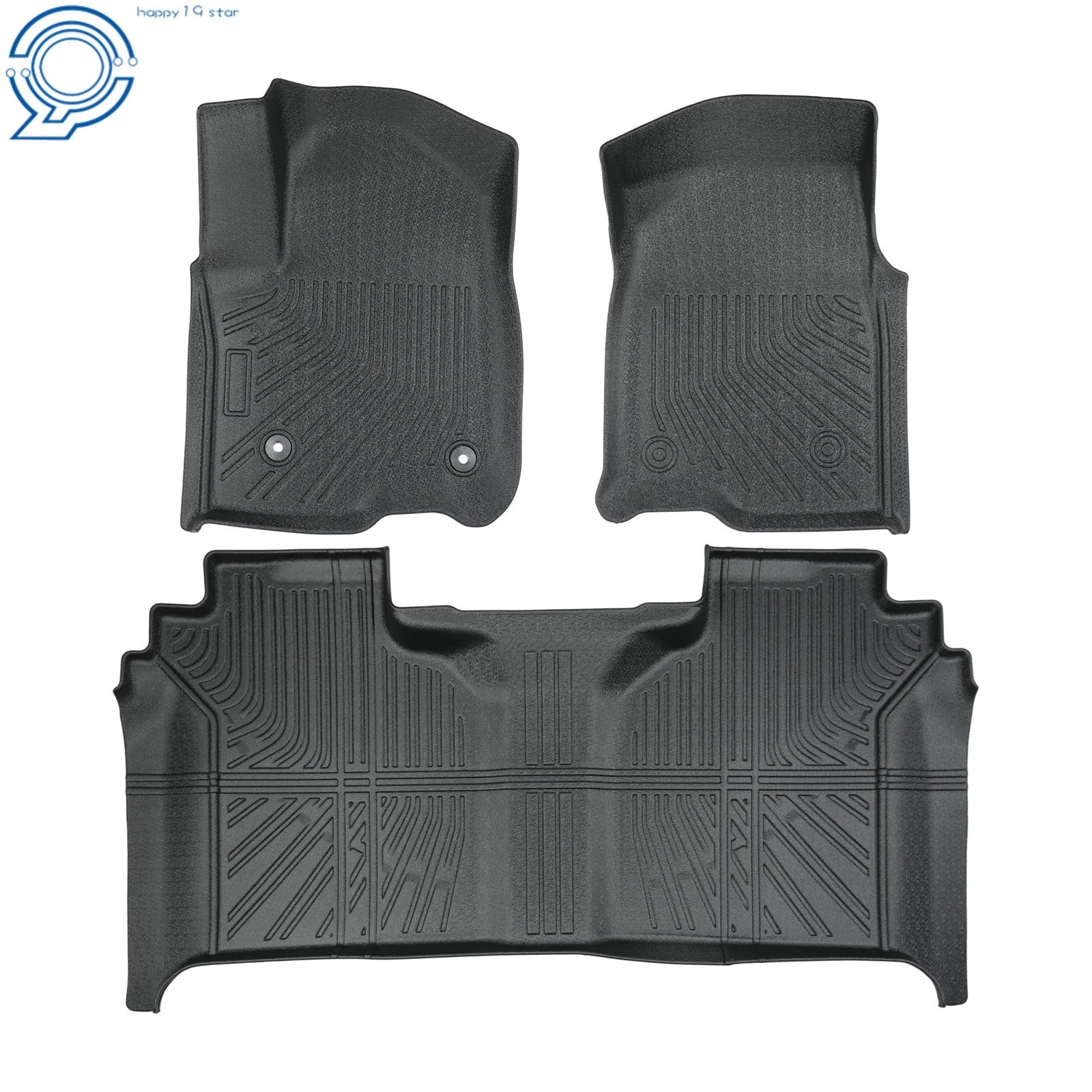 Set of 4 All Weather Floor Mats for Chevy Silverado/GMC Sierra Crew Cab (2019–2026)