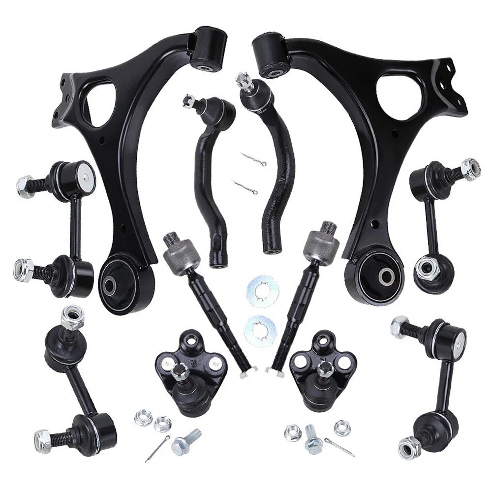 12pc Front Lower Control Arm Ball Joint Swaybar Tie Rod for Honda Civic (2006–2011)