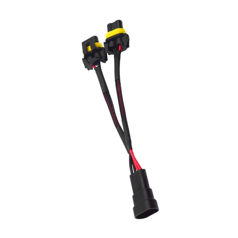 LED HID Headlight Adapter Cable 9006 to Dual 9005 for Fog Light Installation