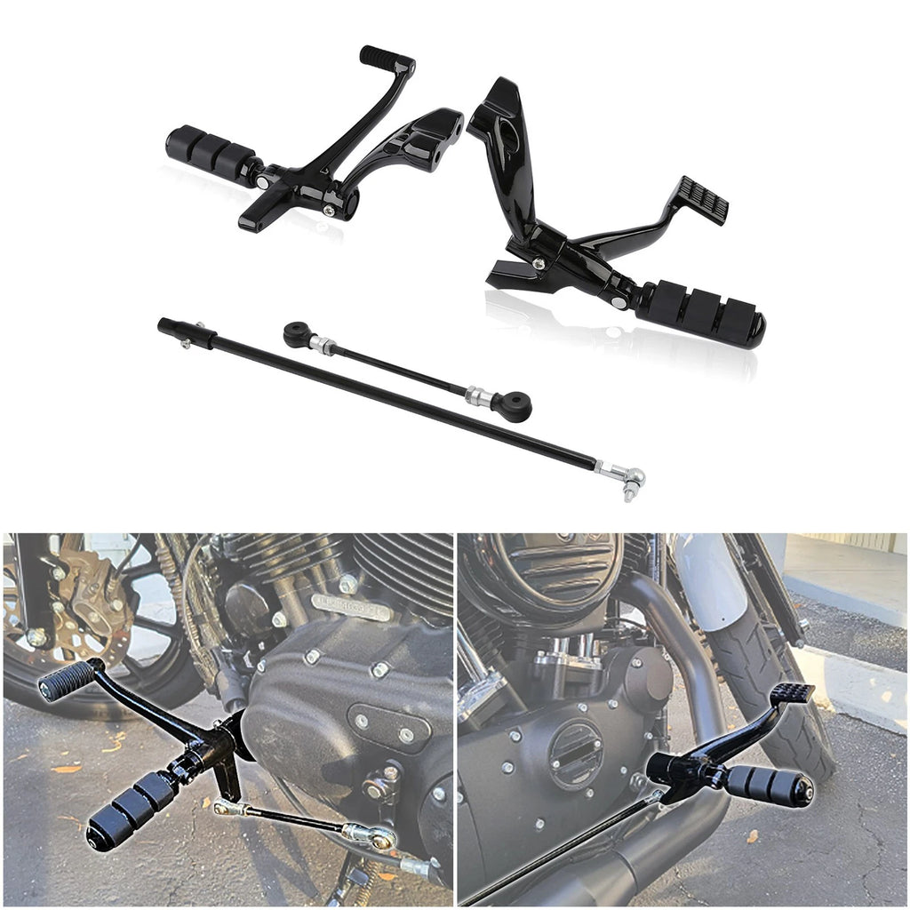 Forward Controls Pegs Levers Linkages for Harley Sportster 883 1200 (2014–2022) Black