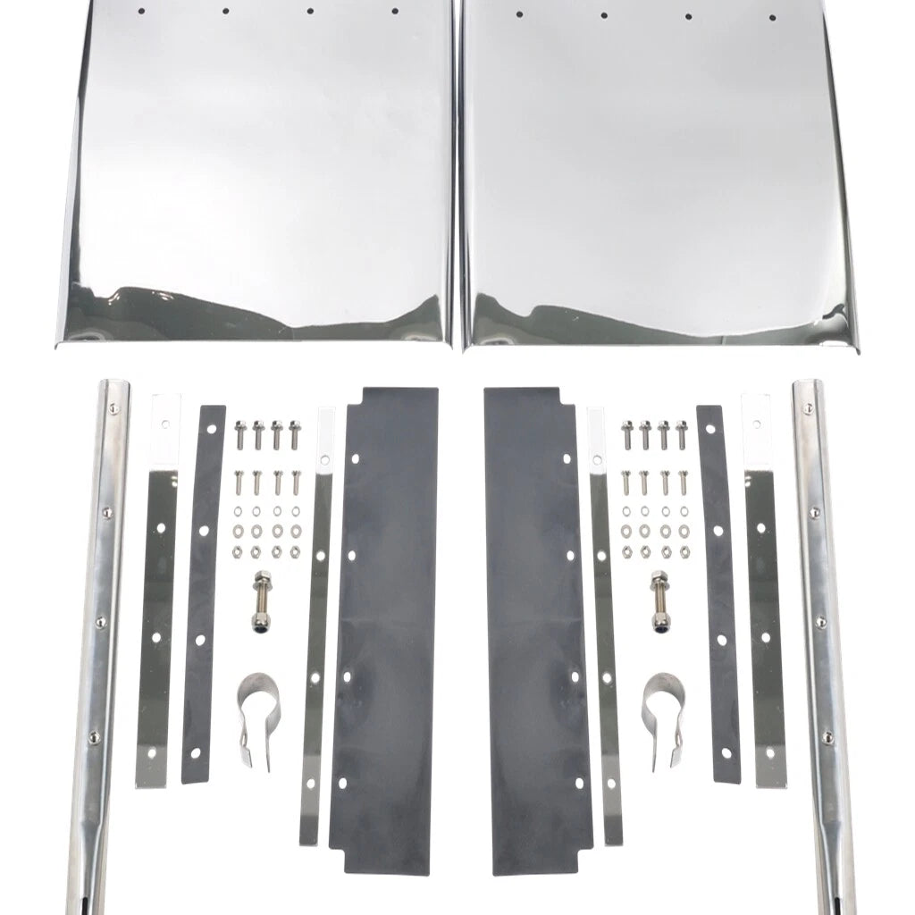 1 Pair Mud Flaps for Quarter Fender (24"x 29") with Stainless Steel Bracket