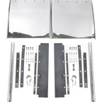 1 Pair Mud Flaps for Quarter Fender (24"x 29") with Stainless Steel Bracket