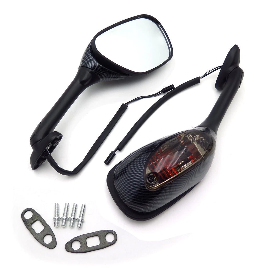 Integrated Turn Signal Side View Race Mirror for Suzuki GSXR 750 (2006–2015)