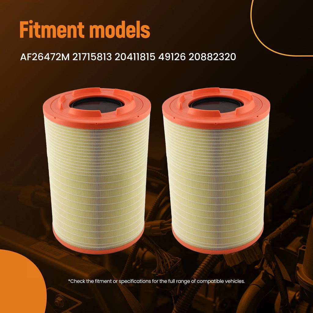 2PC Engine Air Filter for Volvo VNL VNM VN Trucks (2004)