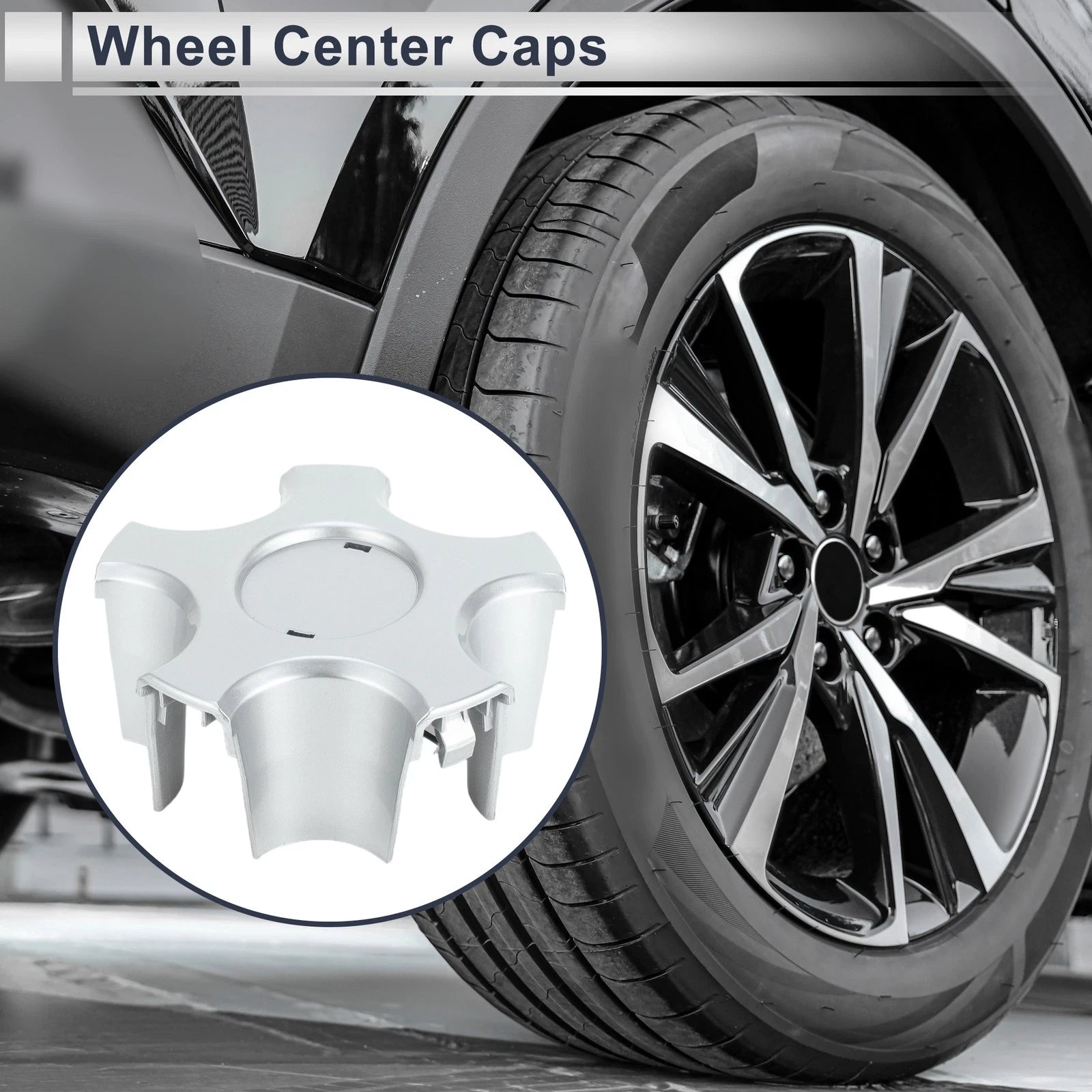 Wheel Center Caps No. 4260360030 for Lexus LS430 (2001–2006) Silver Plastic