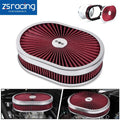 12" Oval Super Flow Thru Air Cleaner for SBC Chevy Ford