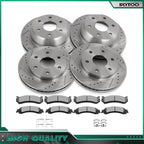 Front & Rear Brake Rotors & Pads for Chevrolet Tahoe GMC Yukon XL 1500 (2001–2002)